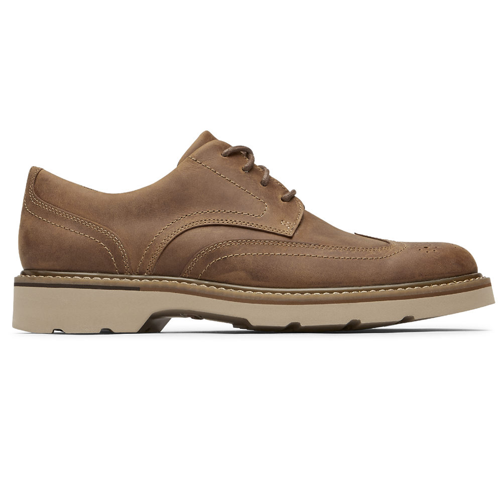 Rockport Joggesko Herre Khaki - Charlee Waterproof Wingtip - SZKA58134